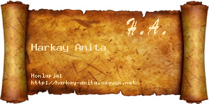 Harkay Anita névjegykártya